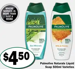 Friendly Grocer Palmolive Naturals Liquid Soap offer