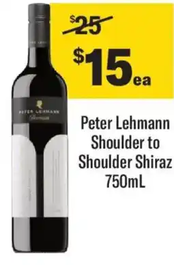 Liquorland Peter Lehmann Shoulder to Shoulder Shiraz offer