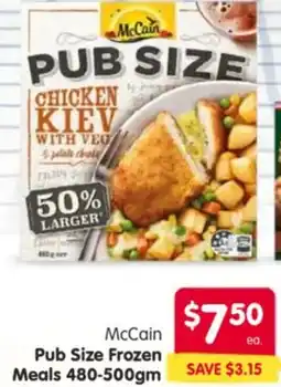 Spar Pub Size Frozen Meals offer