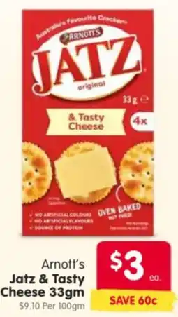 Spar Arnott's Jatz & Tasty Cheese offer