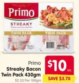 Spar Streaky Bacon Twin Pack offer
