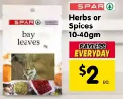 Spar SPAR Herbs or Spices offer