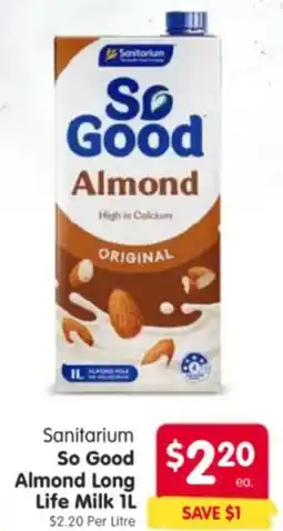 Spar Sanitarium So Good Almond Long Life Milk offer