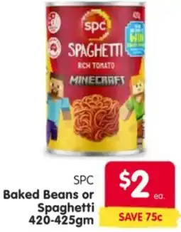Spar Baked Beans or Spaghetti offer