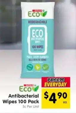 Spar Eco Antibacterial Wipes offer