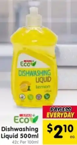 Spar Eco Dishwashing liquid offer