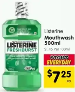 Spar Listerine Mouthwash offer