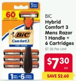 Spar BIC Hybrid Comfort 3 Mens Razor offer
