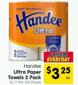 Spar Handee Ultra Paper Towels offer