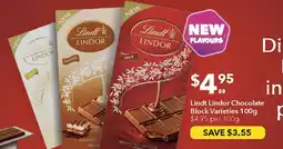 Ritchies Lindt Lindor Chocolate Block offer