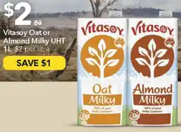 Ritchies Vitasoy Oat or Almond Milky UHT offer