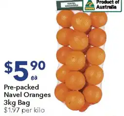 Ritchies Pre-packed Navel Oranges bag offer