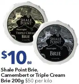 Ritchies Shale Point Brie Camembert or Triple Cream Brie offer