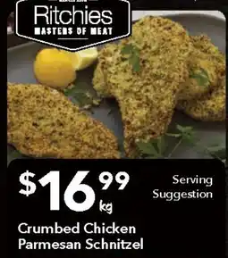 Ritchies Crumbed Chicken Parmesan Schnitzel offer
