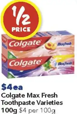 Ritchies Colgate Max Fresh Toothpaste offer