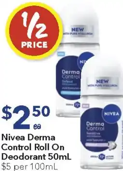 Ritchies Nivea Derma Control Roll On Deodorant offer