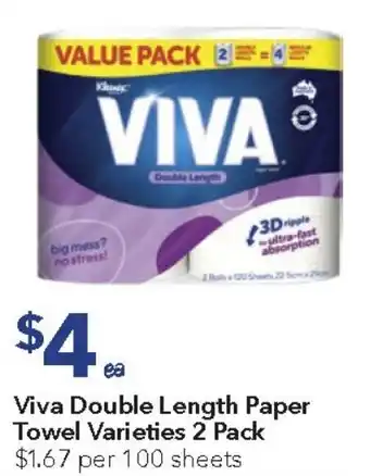 Ritchies Viva Double Length Paper Towel offer