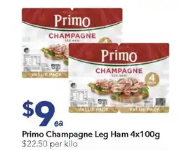 Ritchies Primo Champagne Leg Ham offer