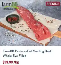 Tasman Butchers Farm88 Pasture-Fed Yearling Beef Whole Eye Fillet offer
