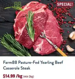 Tasman Butchers Farm88 Pasture-Fed Yearling Beef Casserole Steak offer