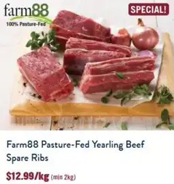 Tasman Butchers Farm88 Pasture-Fed Yearling Beef Spare Ribs offer