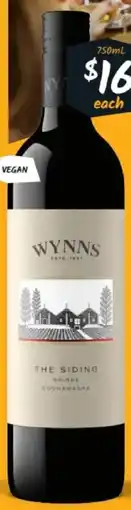 Cellarbrations Wynns The Siding Coonawarra Range offer