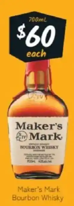 Cellarbrations Maker's Mark Bourbon Whisky offer