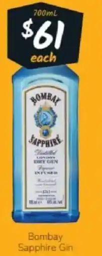 Cellarbrations Bombay Sapphire Gin offer
