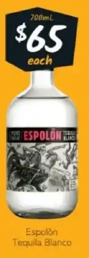 Cellarbrations Espolón Tequila Blanco offer