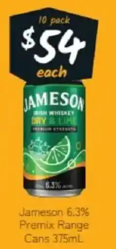 Cellarbrations Jameson 6.3% Premix Range Cans offer