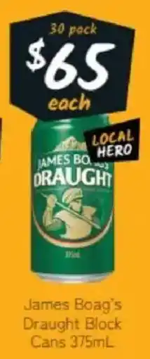 Cellarbrations James Boag's Draught Block Cans offer