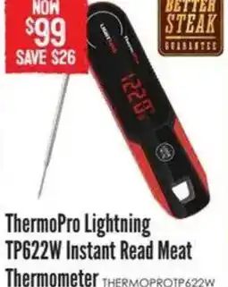 Barbeques Galore ThermoPro Lightning TP622W Instant Read Meat Thermometer offer