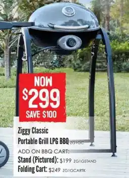 Barbeques Galore Ziggy Classic Portable Grill LPG BBQ offer