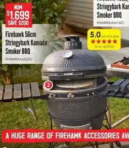 Barbeques Galore Firehawk Stringybark Kamado Smoker BBQ offer