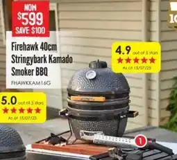 Barbeques Galore Firehawk Stringybark Kamado Smoker BBQ offer