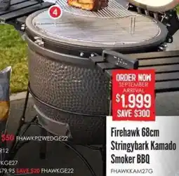 Barbeques Galore Firehawk Stringybark Kamado Smoker BBQ offer