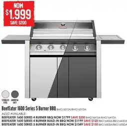 Barbeques Galore Beefeater 1600 series 4 burner bbq offer