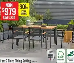 Barbeques Galore Lynx 7 Piece Dining Setting LYN7P offer