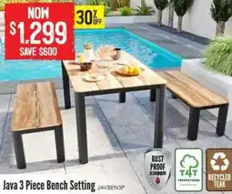 Barbeques Galore Java 3 Piece Bench Setting offer