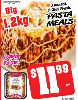 Farmer Jack's Pasta meals offer
