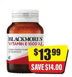 Chemist Discount Centre Blackmores vitamin e 1000 iu offer
