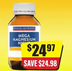 Chemist Discount Centre Ethical nutrients mega magnesium offer