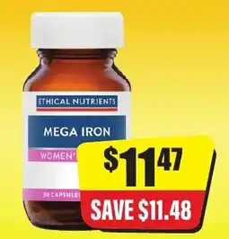 Chemist Discount Centre Ethical nutrients mega iron offer