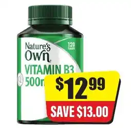 Chemist Discount Centre Nature's own vitamin b3 offer