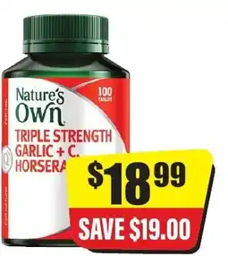 Chemist Discount Centre Nature's own triple strength garlic+c. horseradish offer