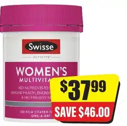 Chemist Discount Centre Swisse women's multivitamins offer