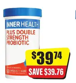 Chemist Discount Centre Inner health plus double strength probiotic offer