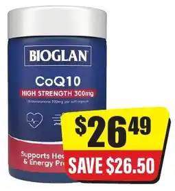 Chemist Discount Centre Bioglan coq10 high strength offer