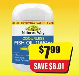 Chemist Discount Centre Nature's way odourless fish oil offer