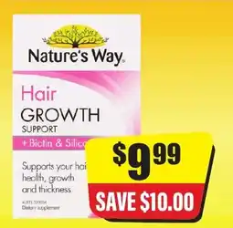 Chemist Discount Centre Nature's way hair growth support offer